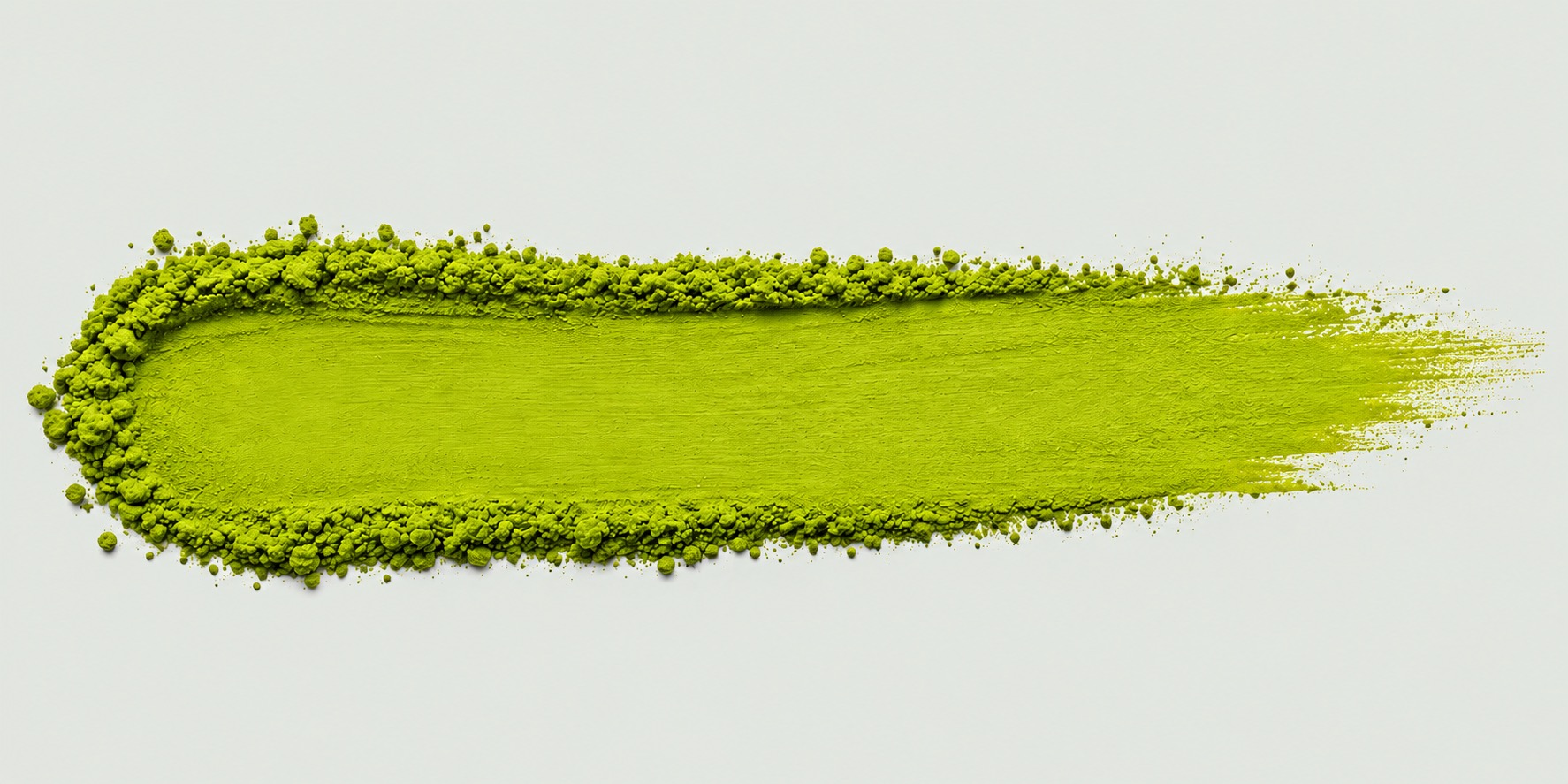 Ceremonial matcha brush stroke